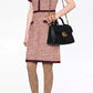 Elegant Chevron Leather Crossbody Bag