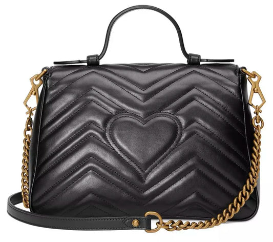 Elegant Chevron Leather Crossbody Bag