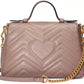 Elegant Beige Chevron Leather Crossbody Bag