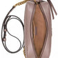 Beige Chevron Quilted Shoulder Bag