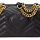 Elegant Chevron Quilted Leather Shoulder Bag