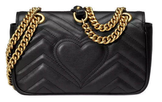 Elegant Chevron Quilted Leather Shoulder Bag