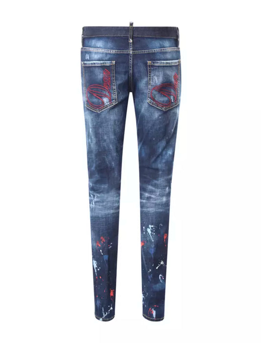 Elegant Stretch Cotton Denim Jeans