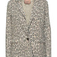 Chic Leopard Print One-Button Jacket