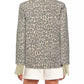 Chic Leopard Print One-Button Jacket