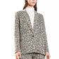 Chic Leopard Print One-Button Jacket