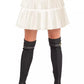 Elegant Pleated Beige Skirt with Side Zip