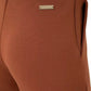 Chic Brown Stretch Trousers with Side Pockets
