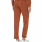 Chic Brown Stretch Trousers with Side Pockets