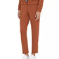 Chic Brown Stretch Trousers with Side Pockets
