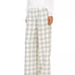 Chic Checkered Wide-Leg Wool Trousers