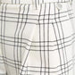Chic Checkered Wide-Leg Wool Trousers