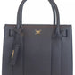 Chic Black Leather Shoulder Bag with Accordion Flair