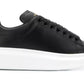 Sleek Black Classic Leather Sneakers
