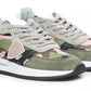 Chic Army Suede-Trimmed Fabric Sneakers