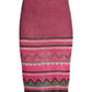 Chic Abstract Print Knitted Midi Skirt