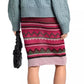 Chic Abstract Print Knitted Midi Skirt
