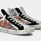 Elegant Gray Leather Sneakers with Sequin Details