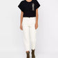 Chic White Cotton Regular Fit Jeans