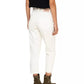 Chic White Cotton Regular Fit Jeans