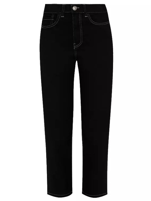 Elegant Black Cotton Blend Jeans