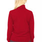 Chic Red Turtleneck Sweater with Chest Embroidery