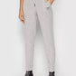 Chic Gray Ribbed Wool-Cashmere Blend Pants
