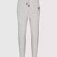 Chic Gray Ribbed Wool-Cashmere Blend Pants