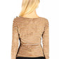 Elegant Striped Jersey Sweater with Button Details