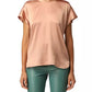 Elegant Short Sleeve Stretch Silk Blouse