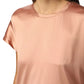 Elegant Short Sleeve Stretch Silk Blouse