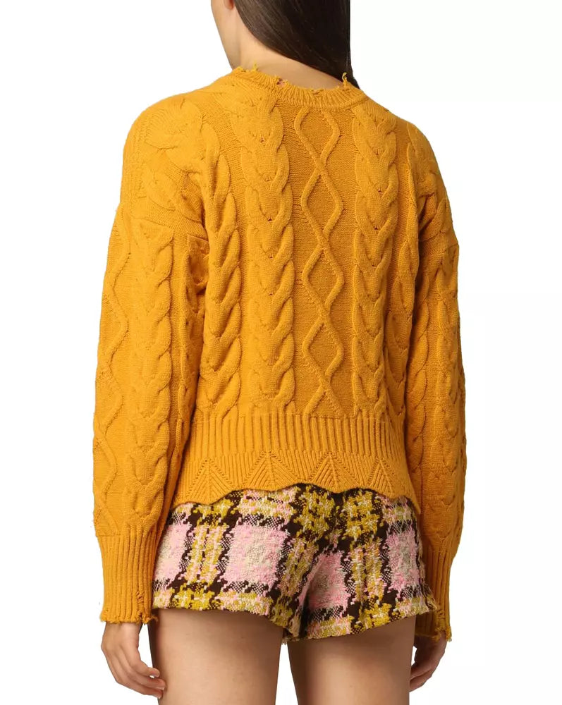 Chic Yellow Crew Neck Sweater