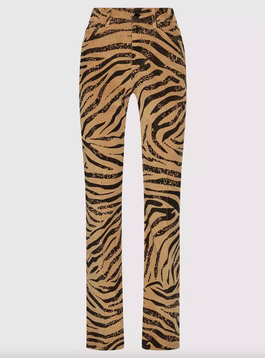 Chic Leopard Texture Cotton Pants