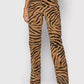 Chic Leopard Texture Cotton Pants