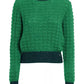 Chic Alpaca Blend Crop Sweater with Lurex Accents