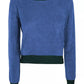 Chic Contrasting Edges Cotton Blend Sweater