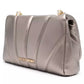 Chic Beige Crossbody Bag with Gold Chain Accent