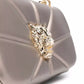 Chic Beige Crossbody Bag with Gold Chain Accent