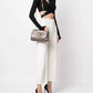 Chic Beige Crossbody Bag with Gold Chain Accent