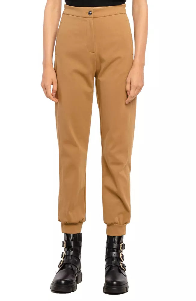 Chic Camel High-Waisted Trousers