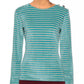 Chic Green Striped Jersey Sweater