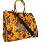 Elegant Black Shopper with Golden Accents