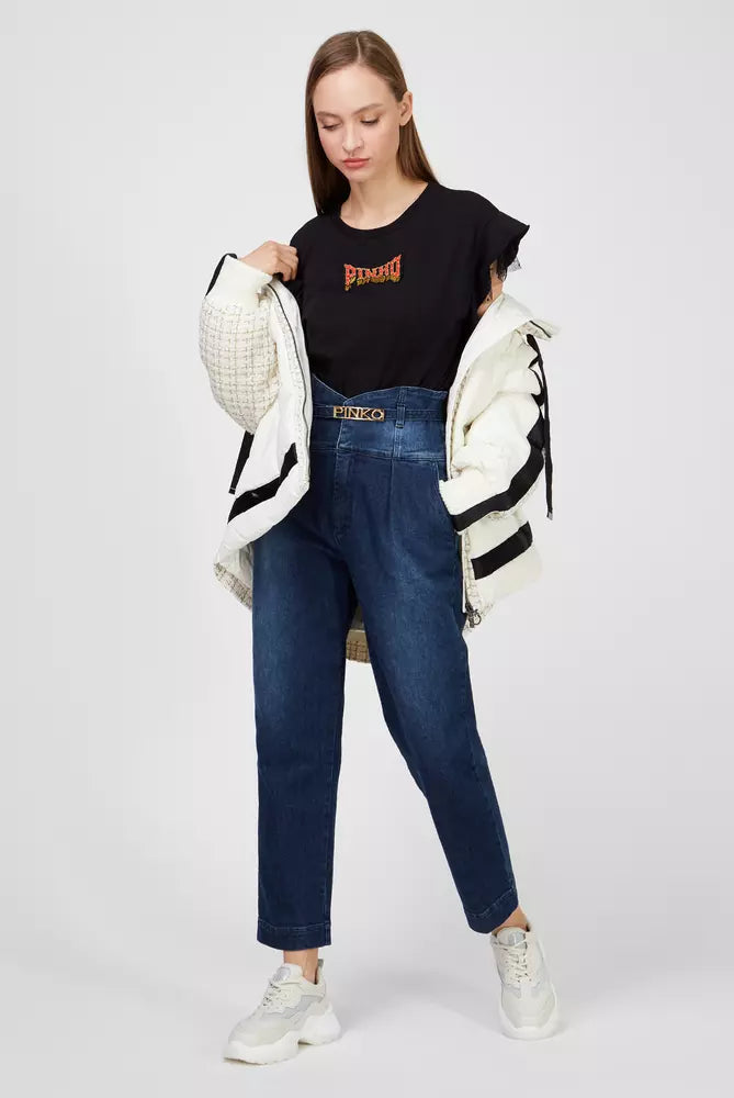 Elevated High-Waist Bustier Jeans