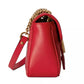 Elegant Red Matelassé Leather Shoulder Bag
