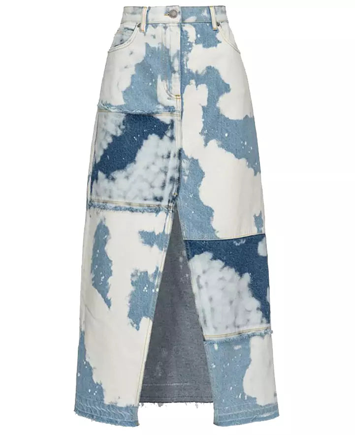 Elegant Denim Skirt with Sequin Details