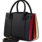 Elegant Black Leather Accordion Shoulder Bag