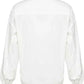 Elegant White Poplin Cotton Twinset Blouse
