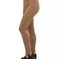 Elegant Stretch Jersey Trousers with Decorative Buttons