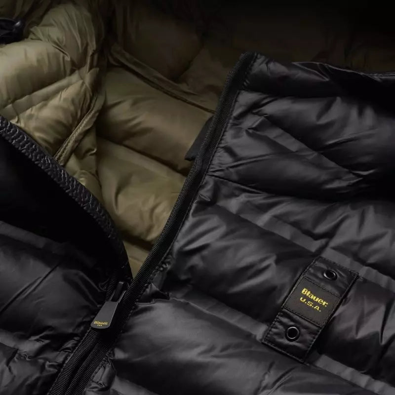 Eco-Conscious Quilted Nylon Down Jacket