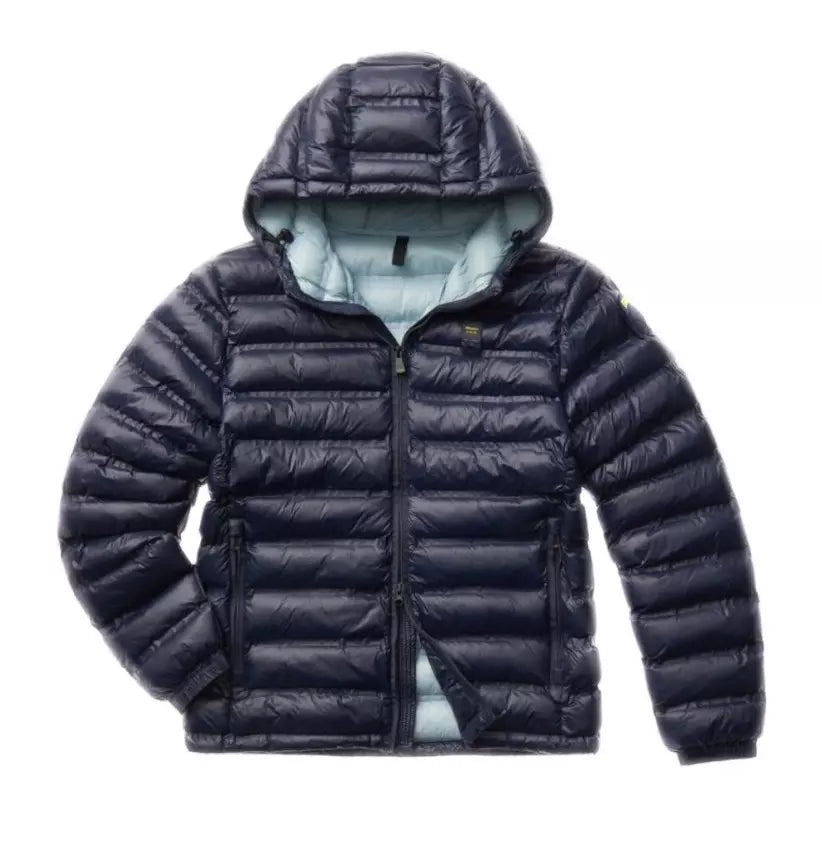 Eco-Conscious Quilted Nylon Down Jacket